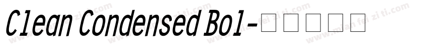 Clean Condensed Bol字体转换